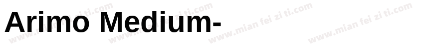 Arimo Medium字体转换